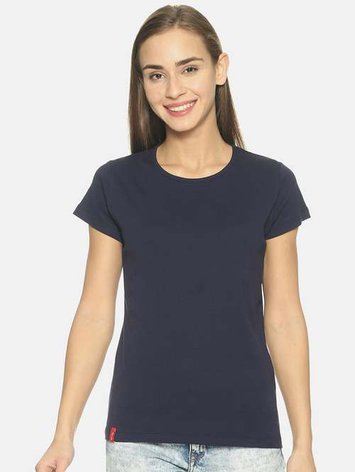 blue cotton blend regular tshirt - 19285220 -  Standard Image - 0