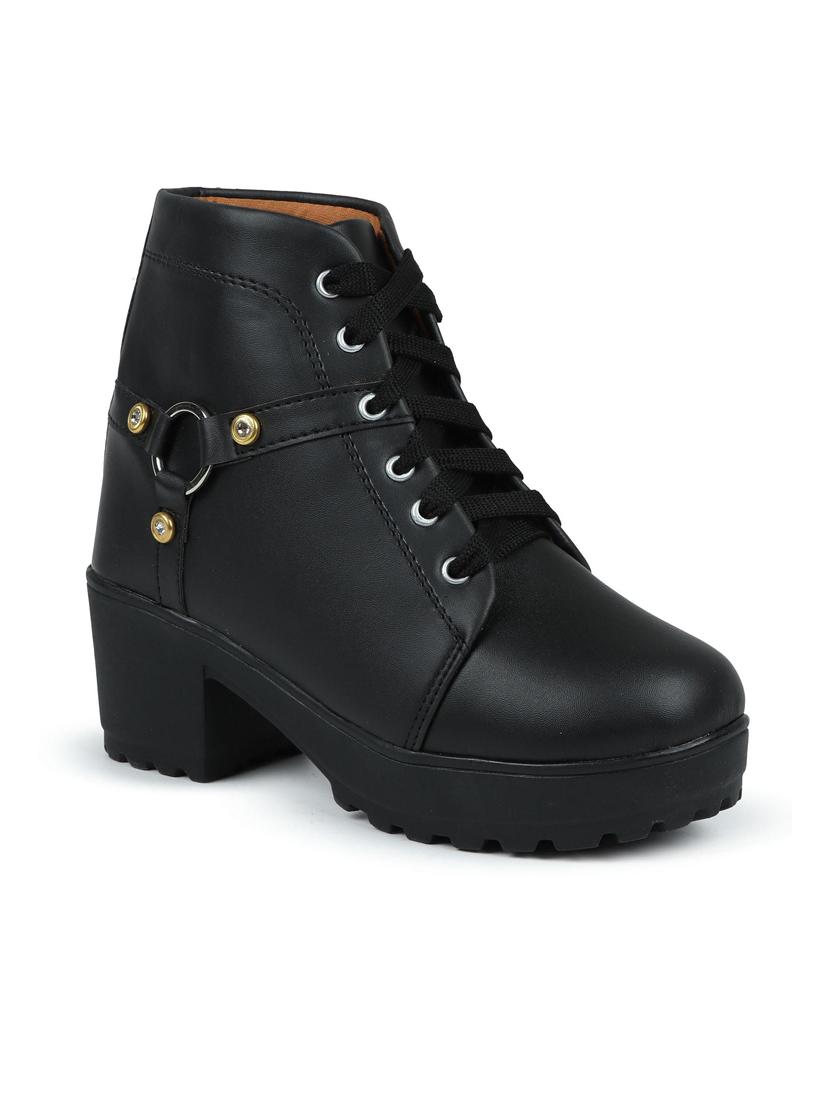 black lace up boot - 19285444 -  Zoom Image - 0