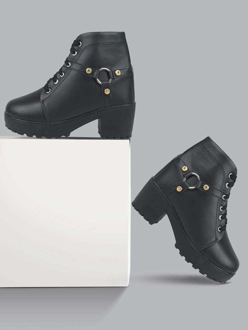 black lace up boot - 19285444 - Standard Image - 5
