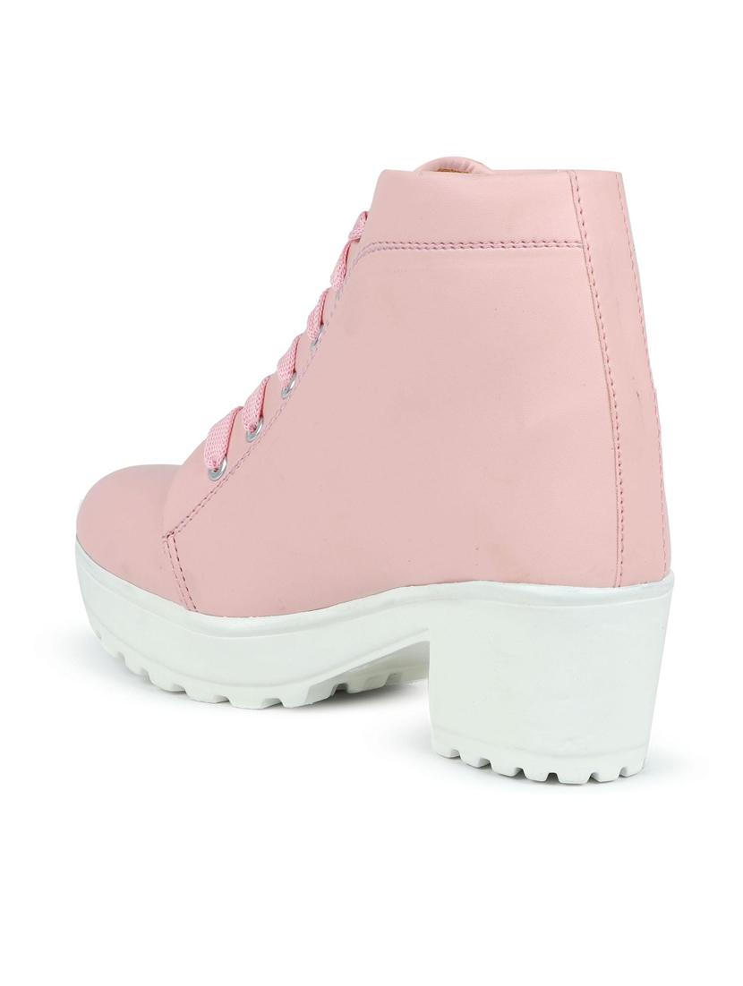 pink lace up boot - 19285446 - Standard Image - 3