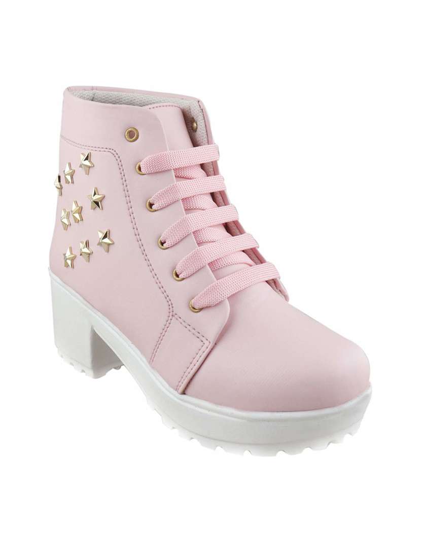 pink lace up boot - 19285450 - Zoom Image - 0