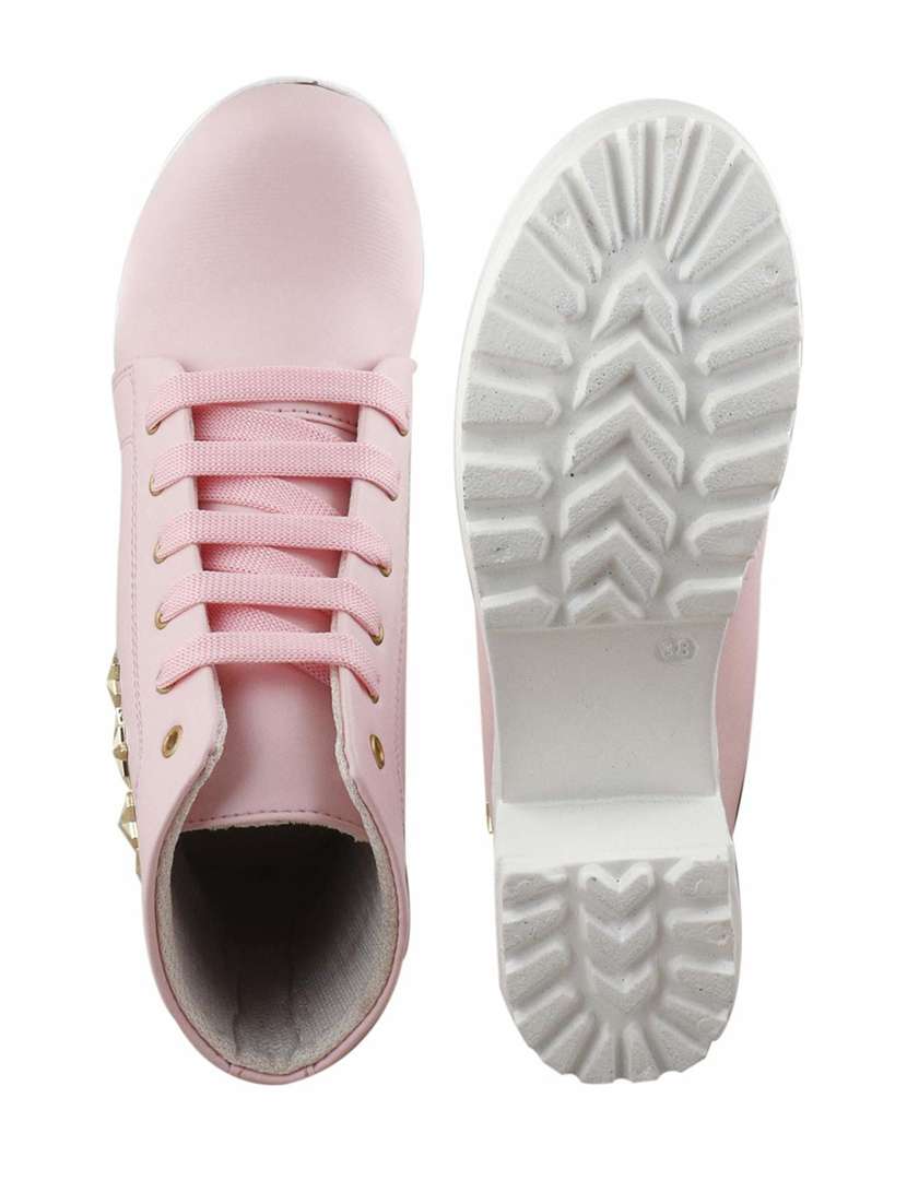 pink lace up boot - 19285450 - Standard Image - 5