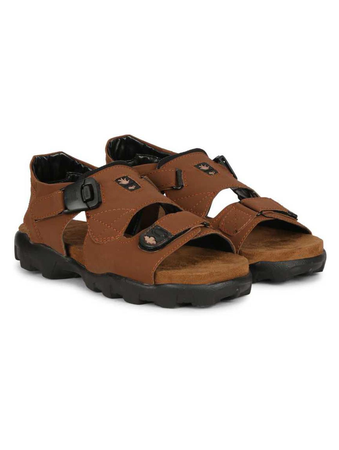 tan solid sandal - 19286972 - Standard Image - 3