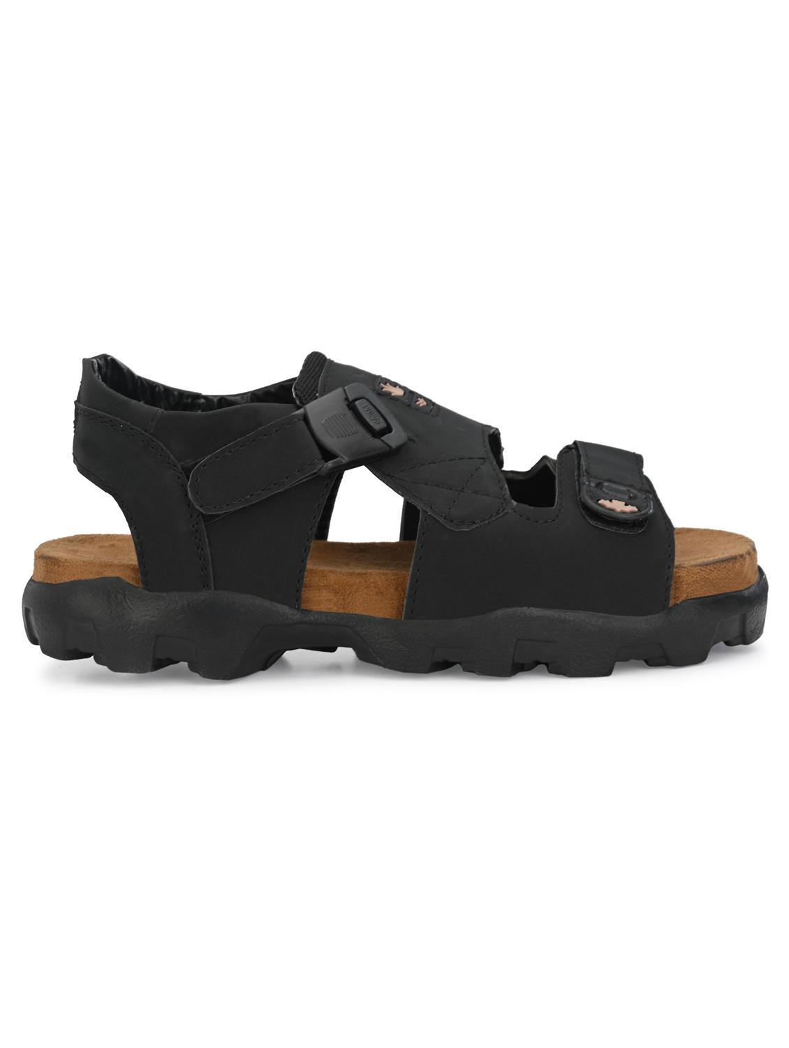 black solid sandal - 19286975 - Standard Image - 3