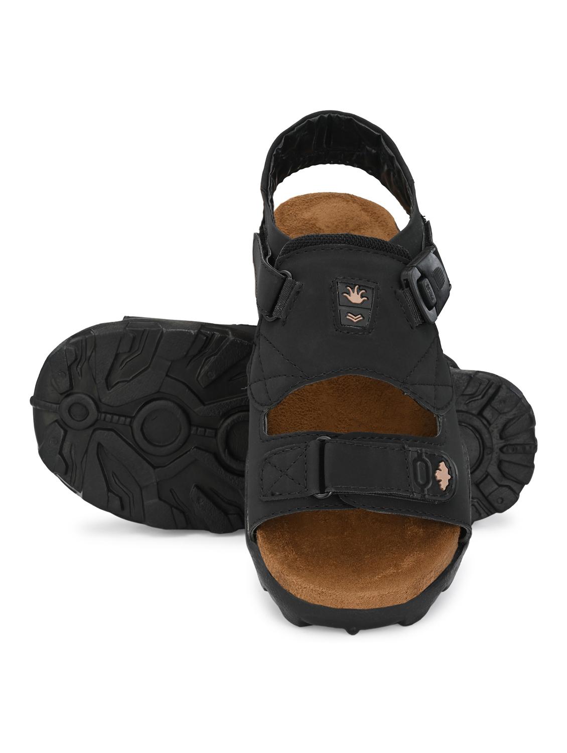 black solid sandal - 19286975 - Standard Image - 5