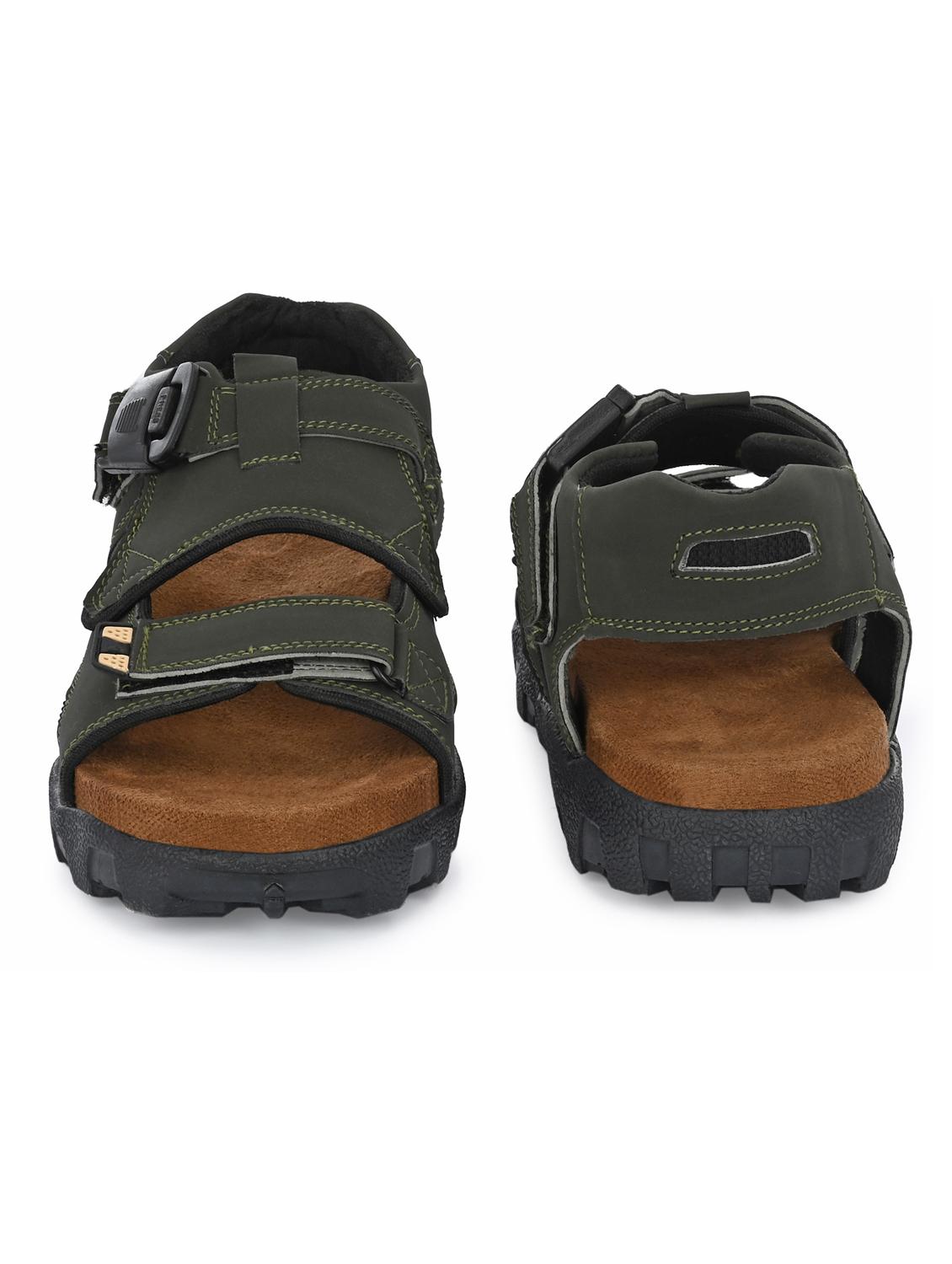 green solid sandal - 19287267 - Standard Image - 3