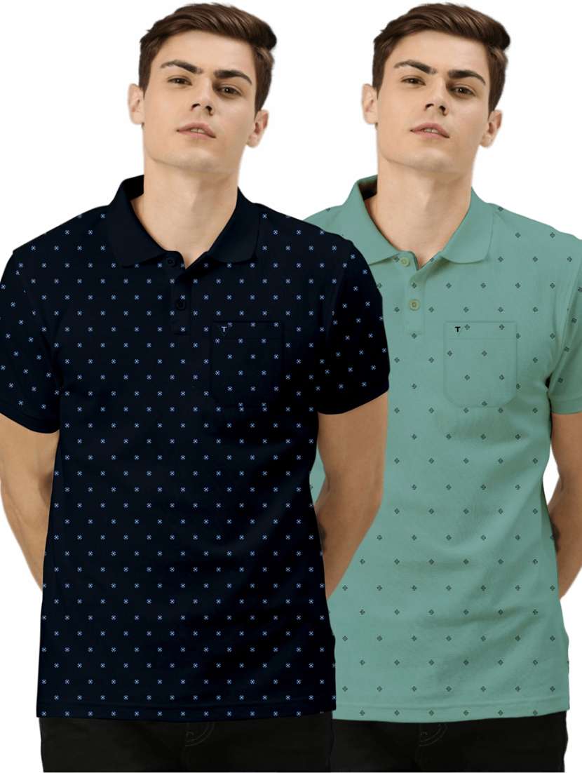 pack of 2 printed polo t-shirts - 19287366 - Zoom Image - 0