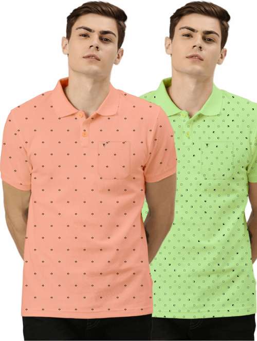 pack of 2 printed polo t-shirts - 19287370 - Standard Image - 0