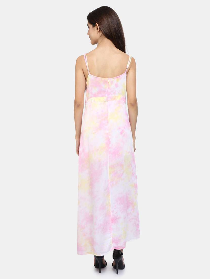 below knee high split leg jumpsuit with attached skirts - 19293298 -  Standard Image - 3