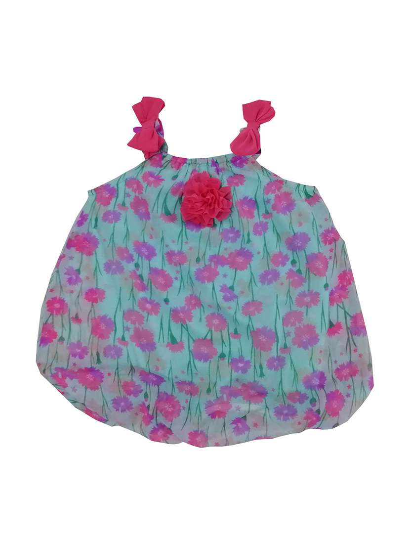 girls round neck sleeveless frock