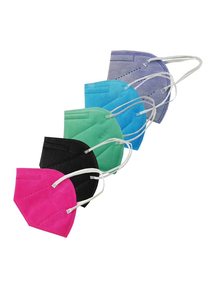 women solid face mask combo