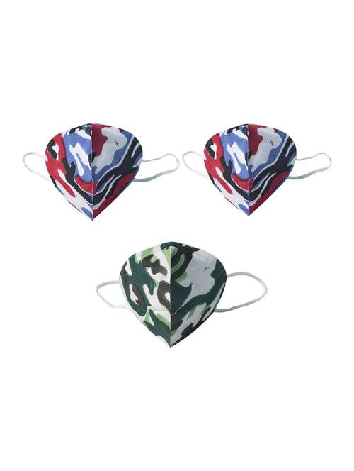 women printed face mask combo - 19293638 -  Standard Image - 0