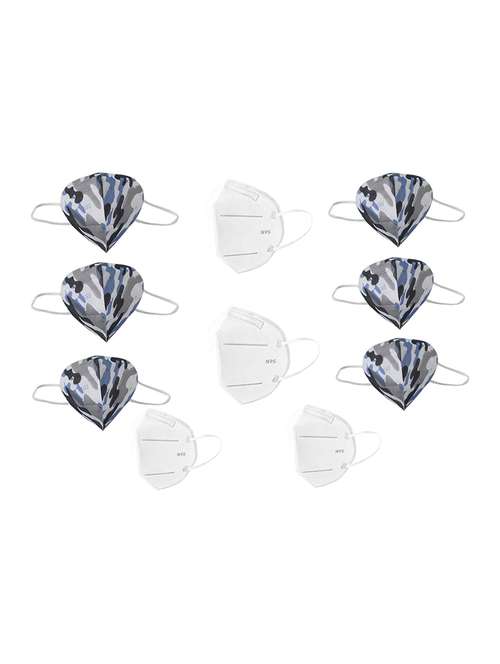 women printed face mask combo - 19293687 -  Standard Image - 0