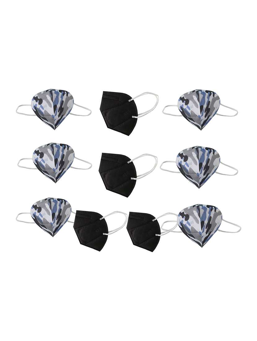 women printed face mask combo