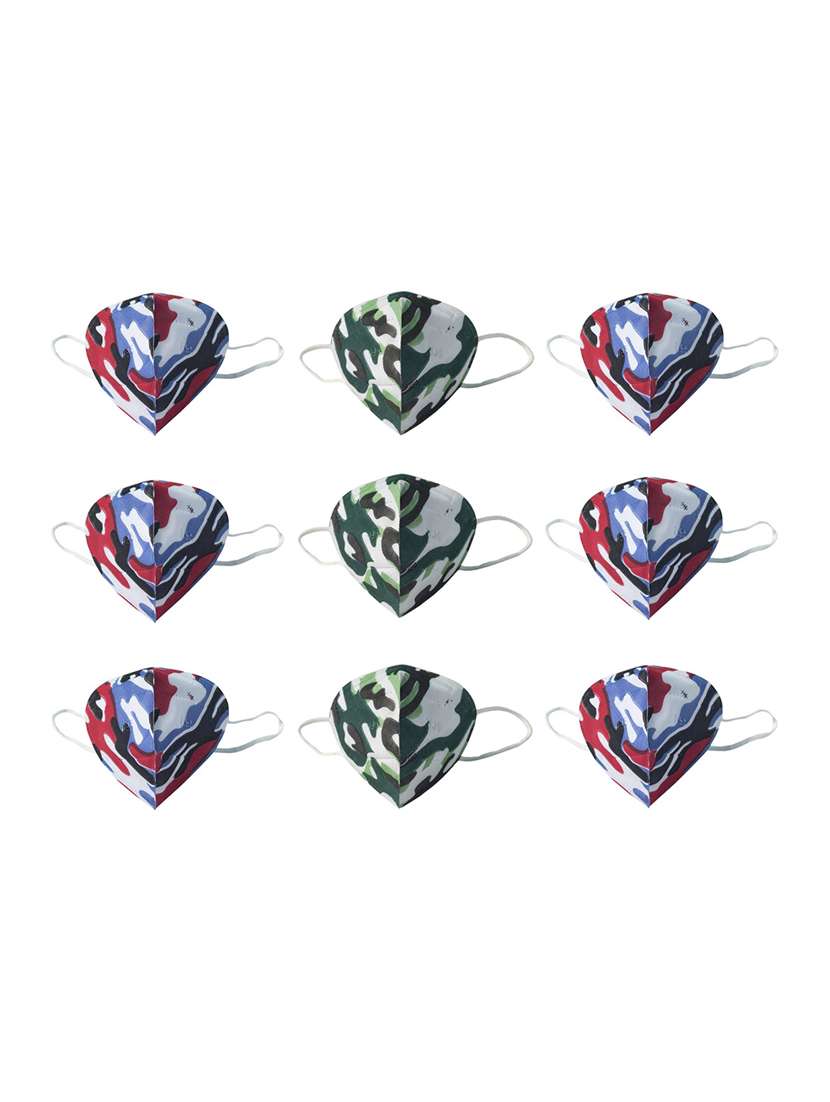 women printed face mask combo