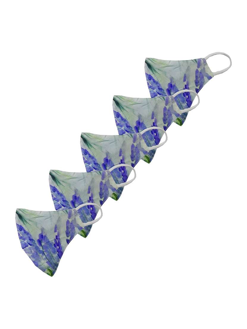 women printed face mask combo