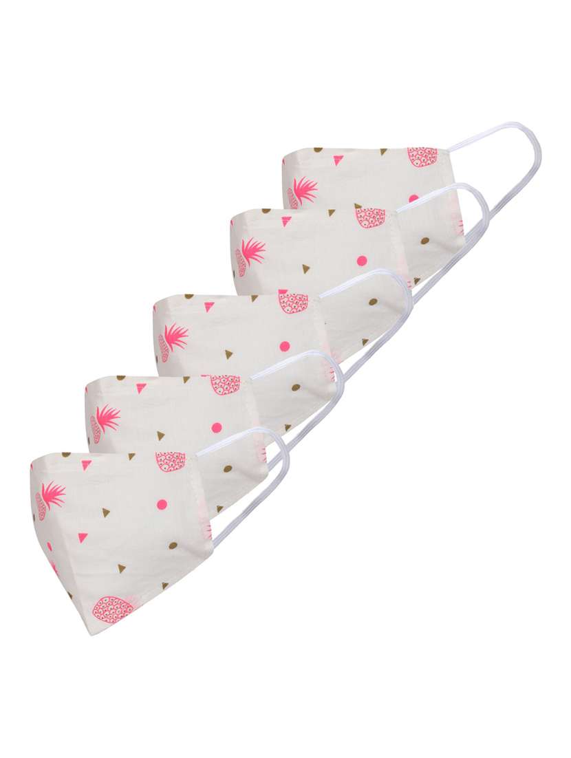 printed women face mask combo