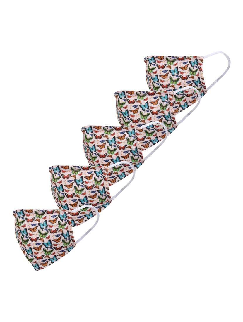 printed women face mask combo