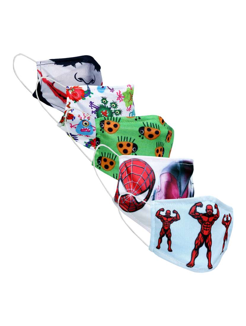 printed women face mask combo