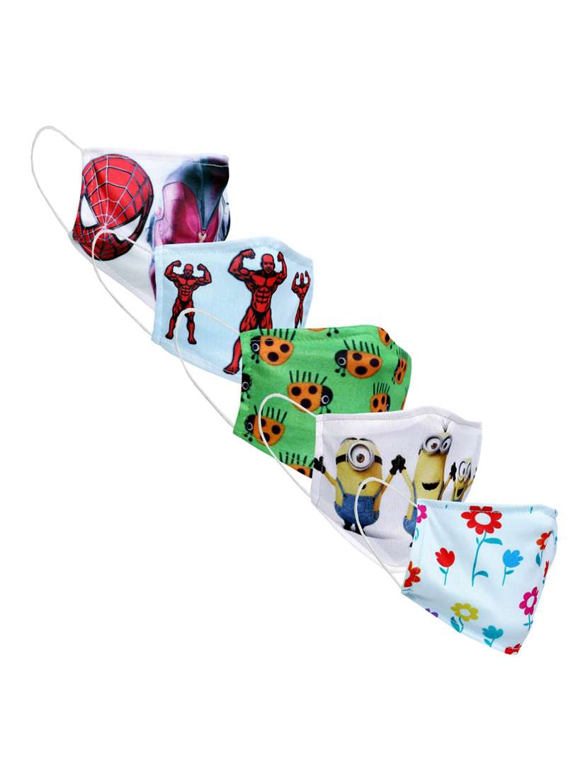 printed women face mask combo