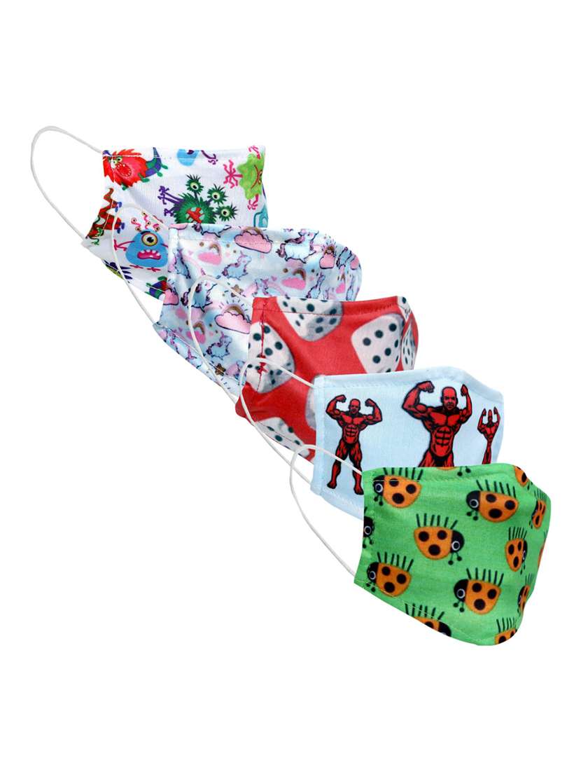 printed women face mask combo