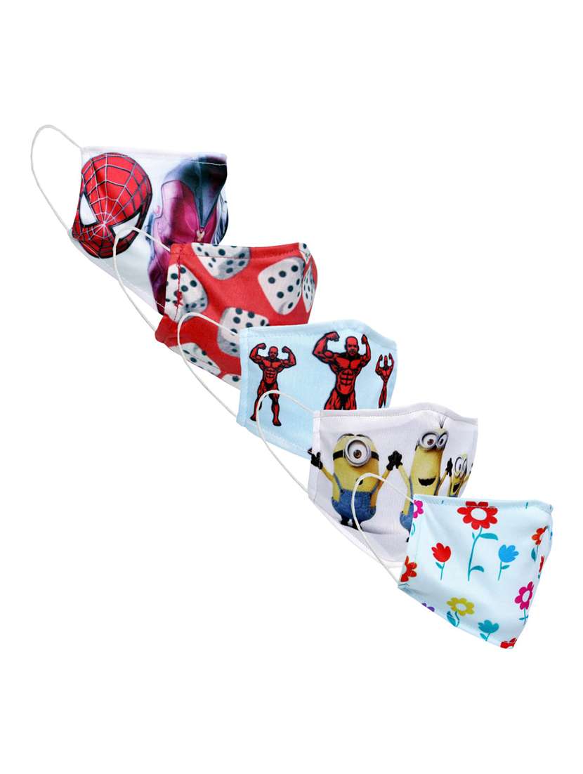 printed women face mask combo