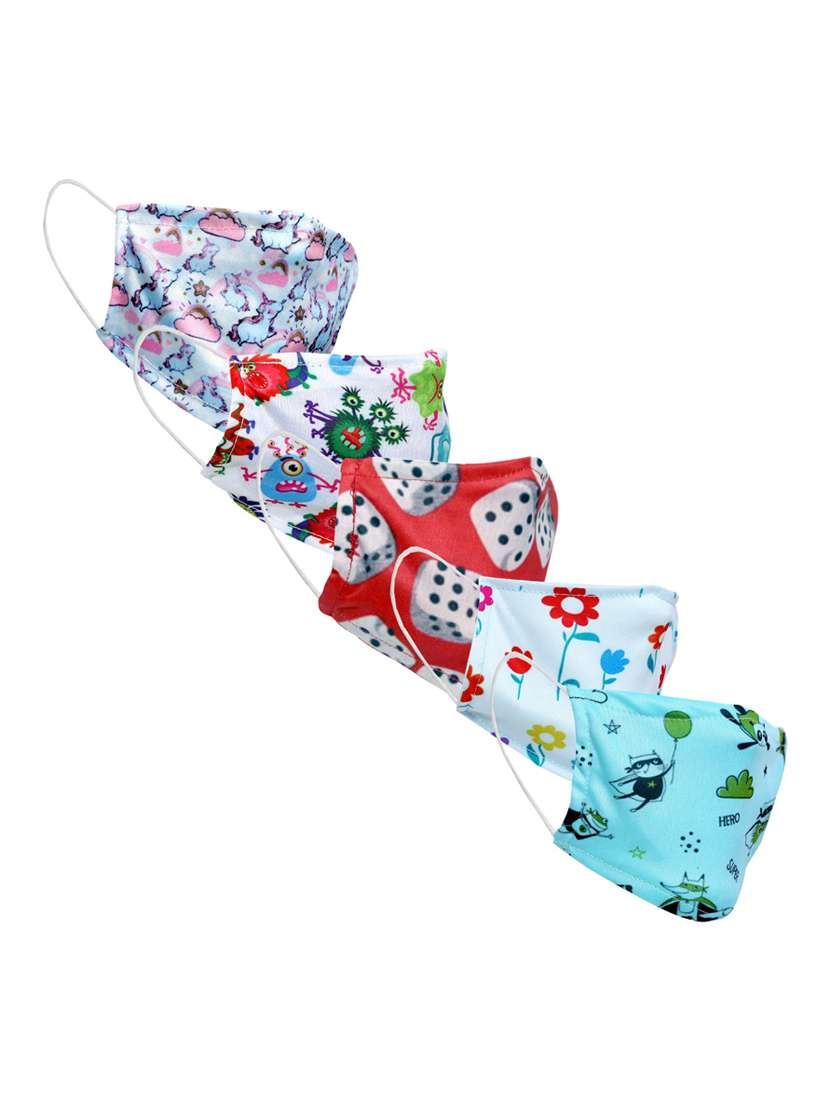 printed women face mask combo