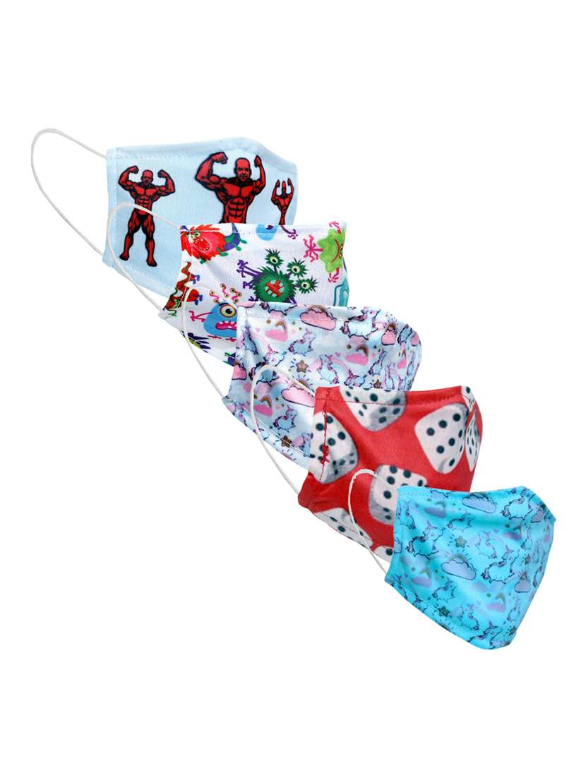 printed women face mask combo