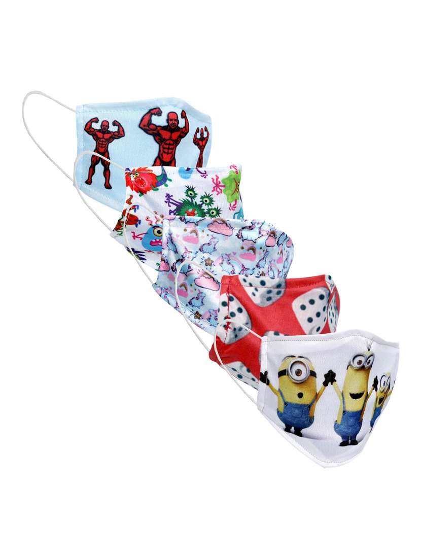 printed women face mask combo