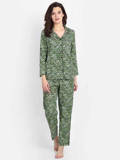 women printed night suit set - 19294004 -  Standard Image - 0