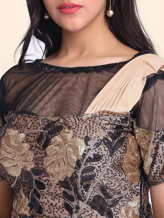 women's solid beige colored saree - 19294144 -  Standard Image - 3