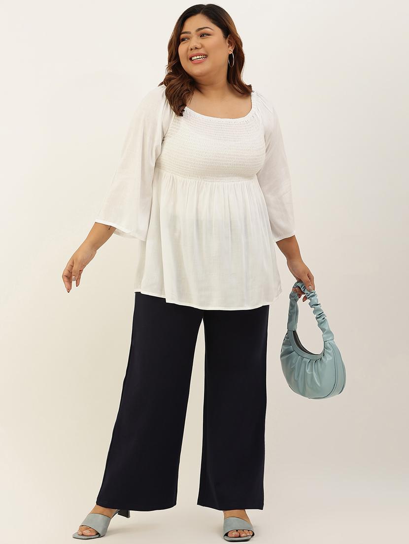women's peplum boat neck top - 19294420 - Standard Image - 3
