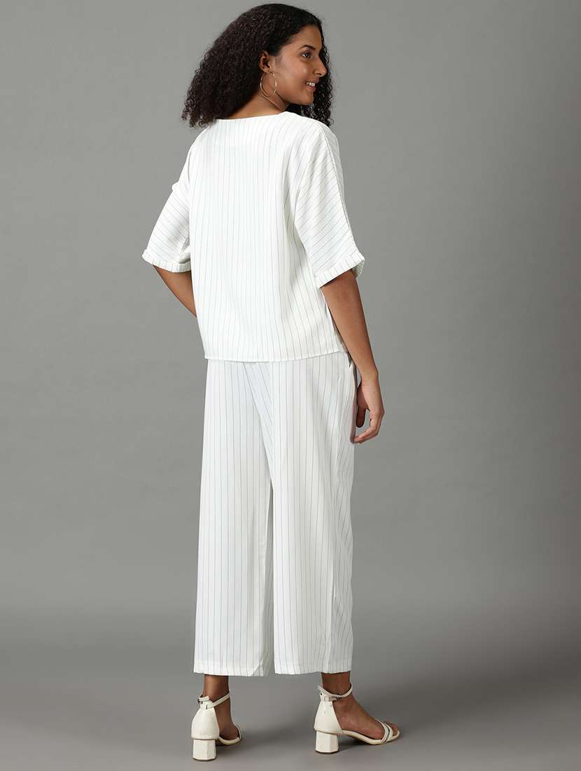 stripes top and trouser set - 19294546 -  Standard Image - 3