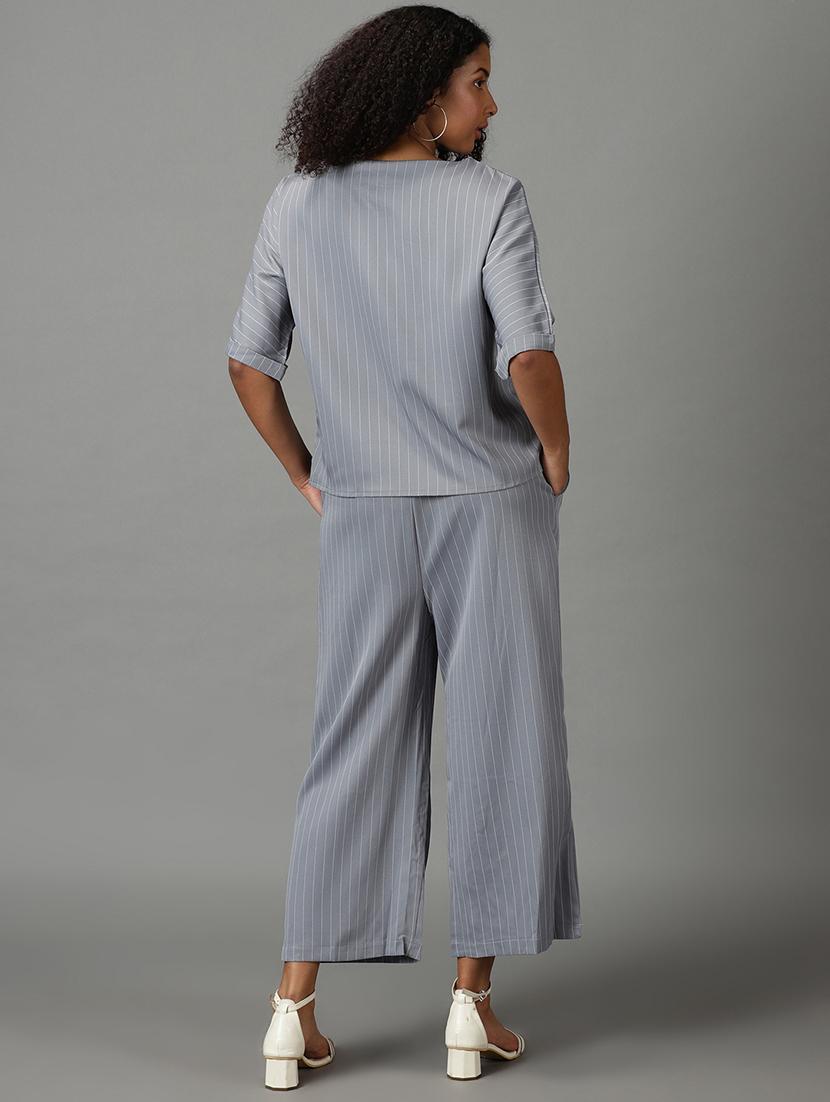 stripes top and trouser set - 19294547 - Standard Image - 3