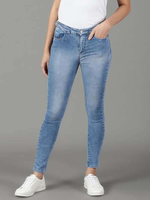 women's plain skinny fit jeans - 19294592 - Standard Image - 0