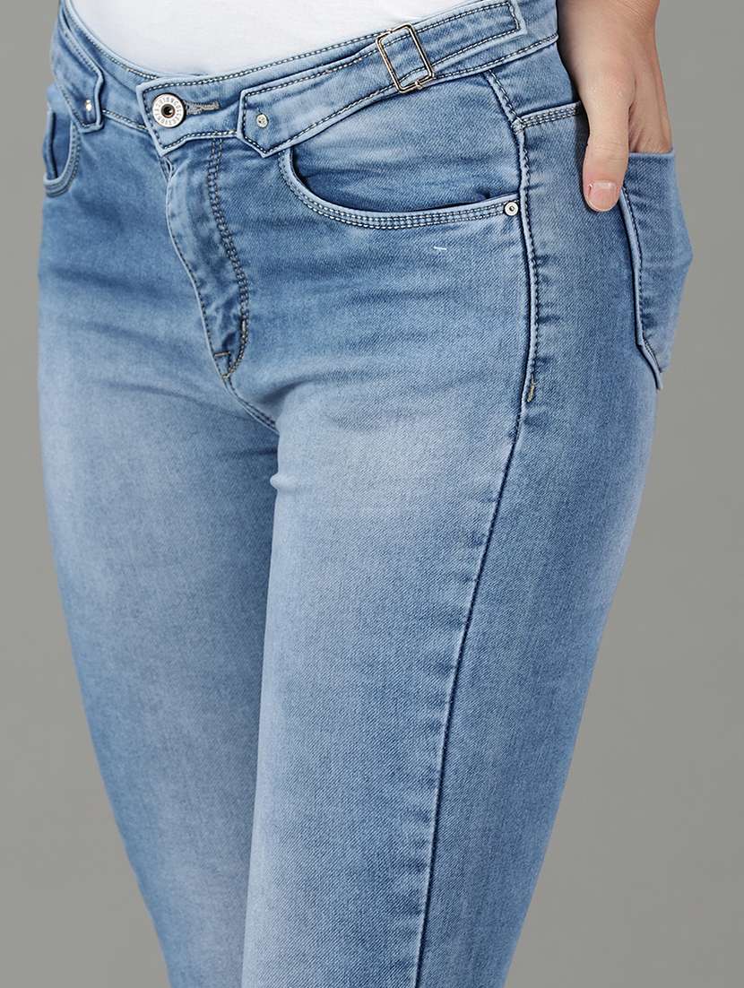 women's plain skinny fit jeans - 19294592 - Standard Image - 5