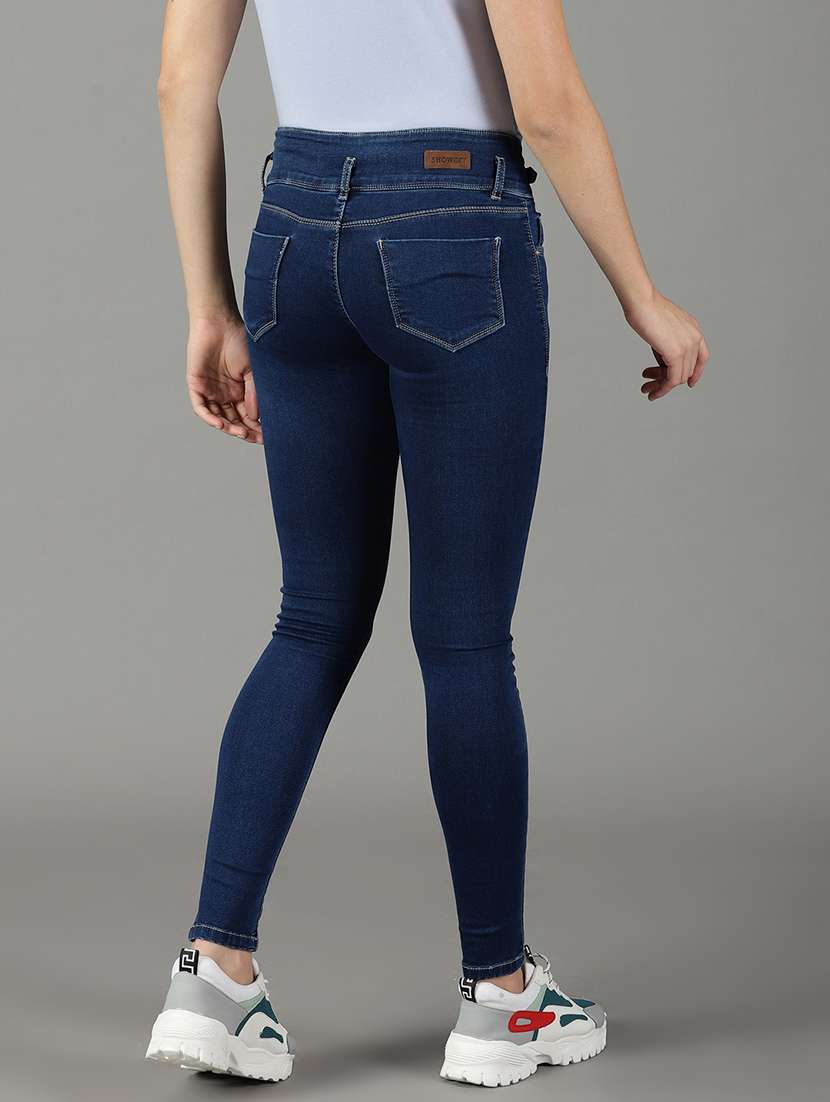 women's plain skinny fit jeans - 19294595 -  Standard Image - 3