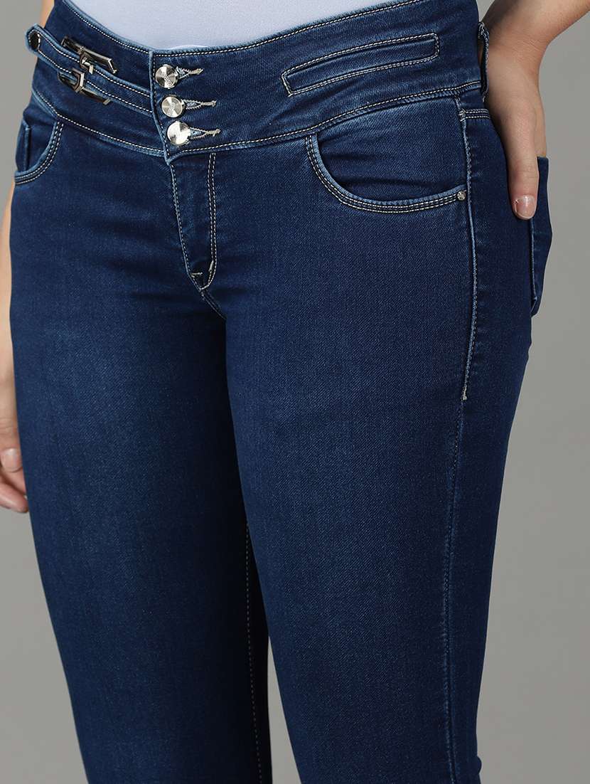 women's plain skinny fit jeans - 19294595 -  Standard Image - 5