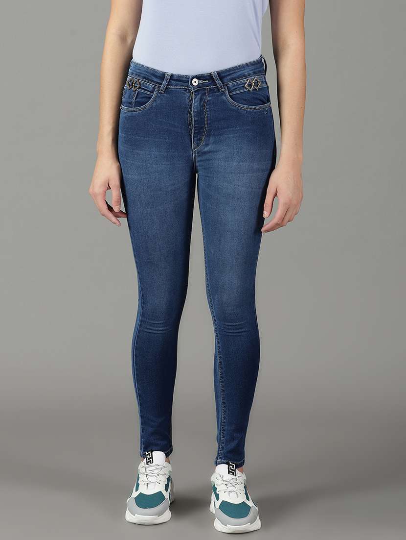 women's plain skinny fit jeans