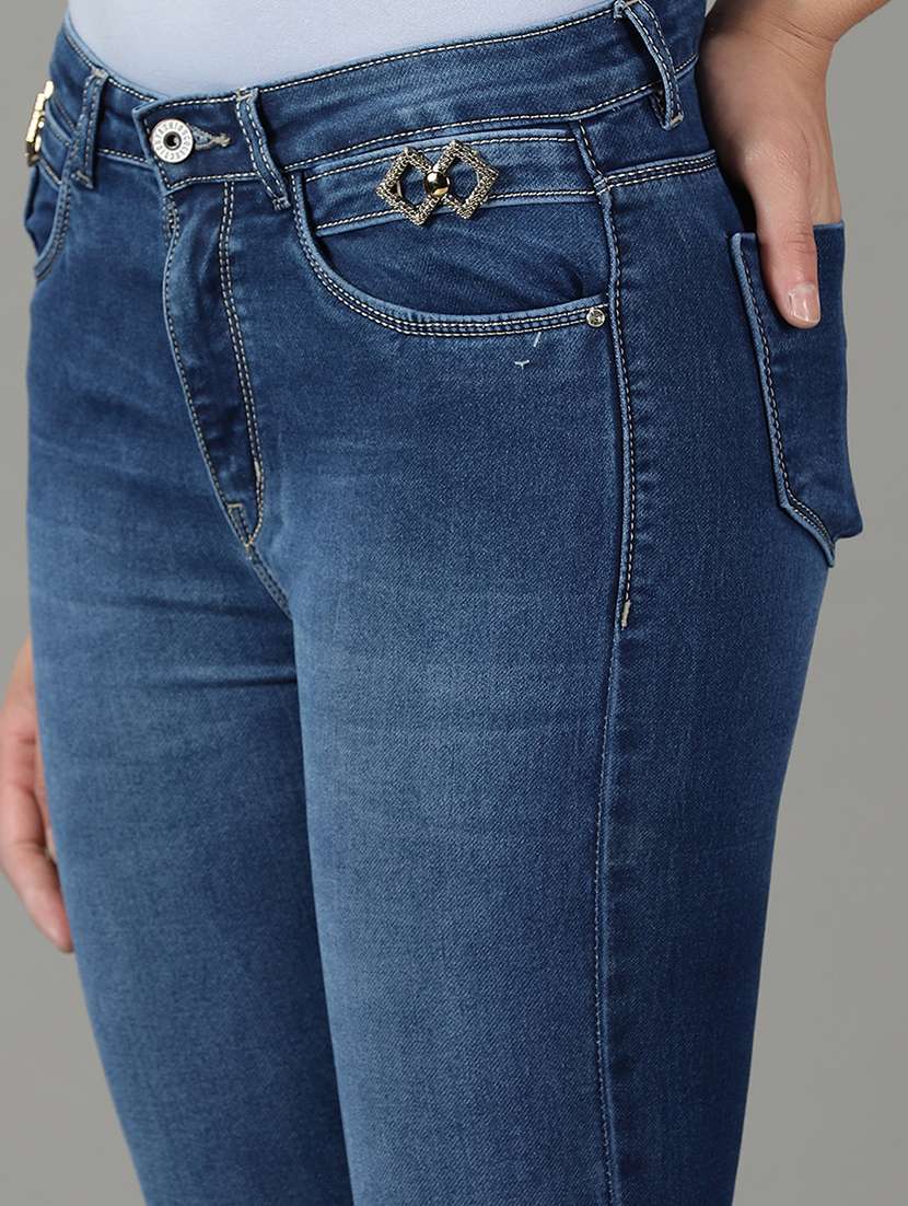 women's plain skinny fit jeans - 19294603 -  Standard Image - 5