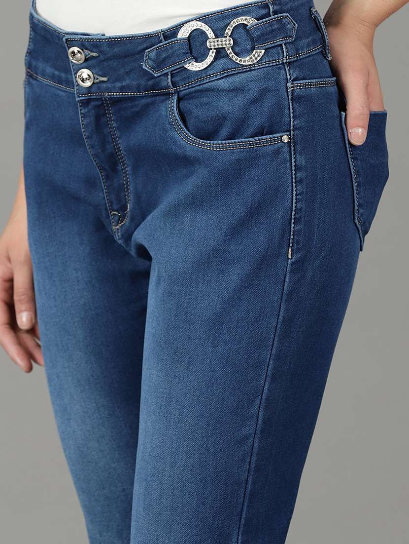 women's plain slim fit jeans - 19294605 -  Standard Image - 5