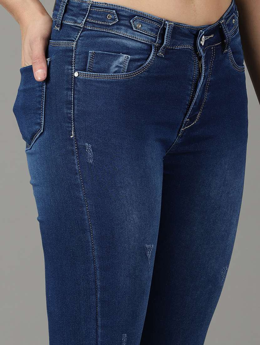 women's distress slim fit jeans - 19294609 -  Standard Image - 5