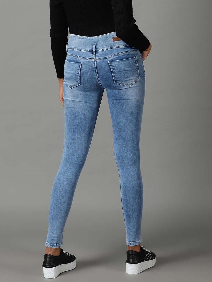 women's plain skinny fit jeans - 19294610 -  Standard Image - 3