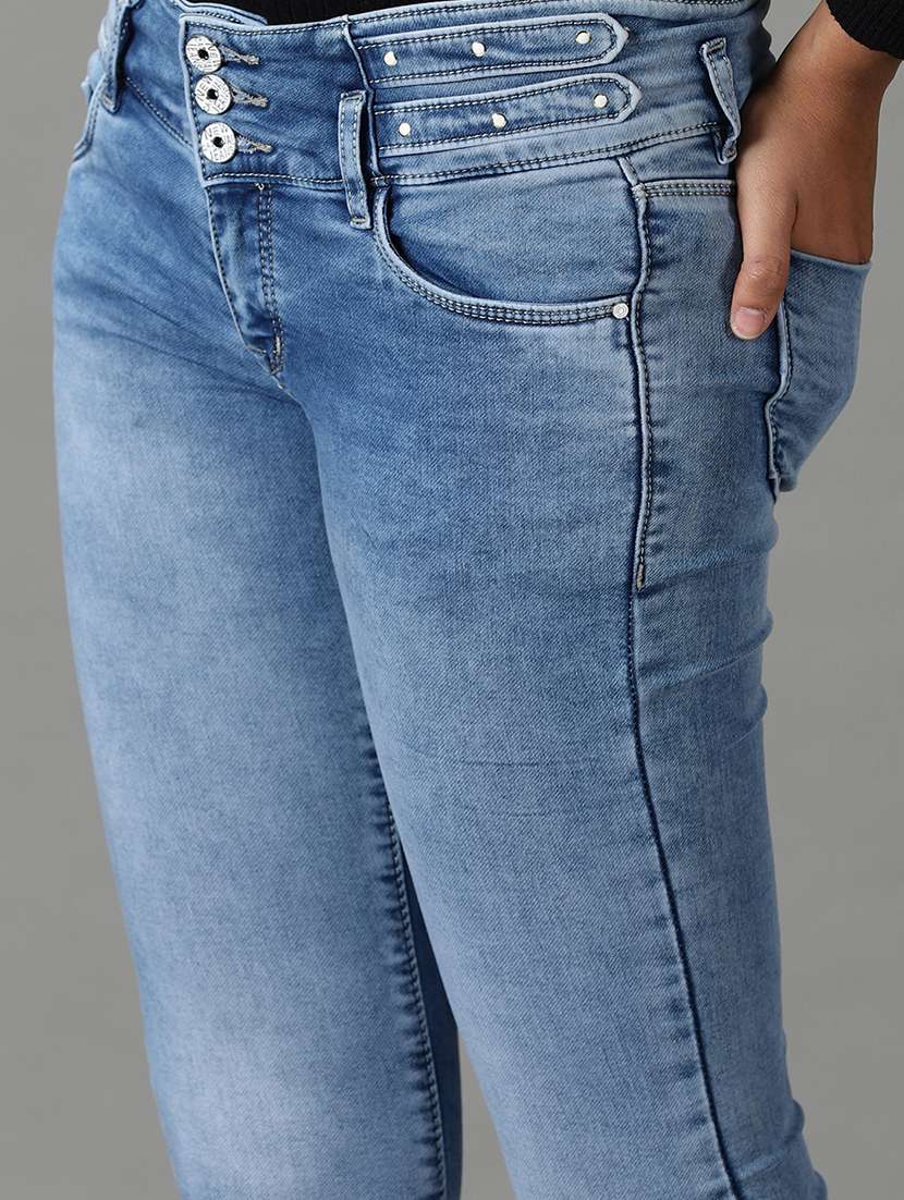 women's plain skinny fit jeans - 19294610 -  Standard Image - 5