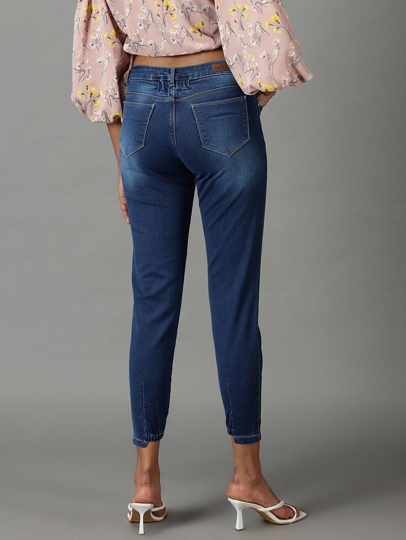 women's plain slim fit jeans - 19294611 - Standard Image - 3