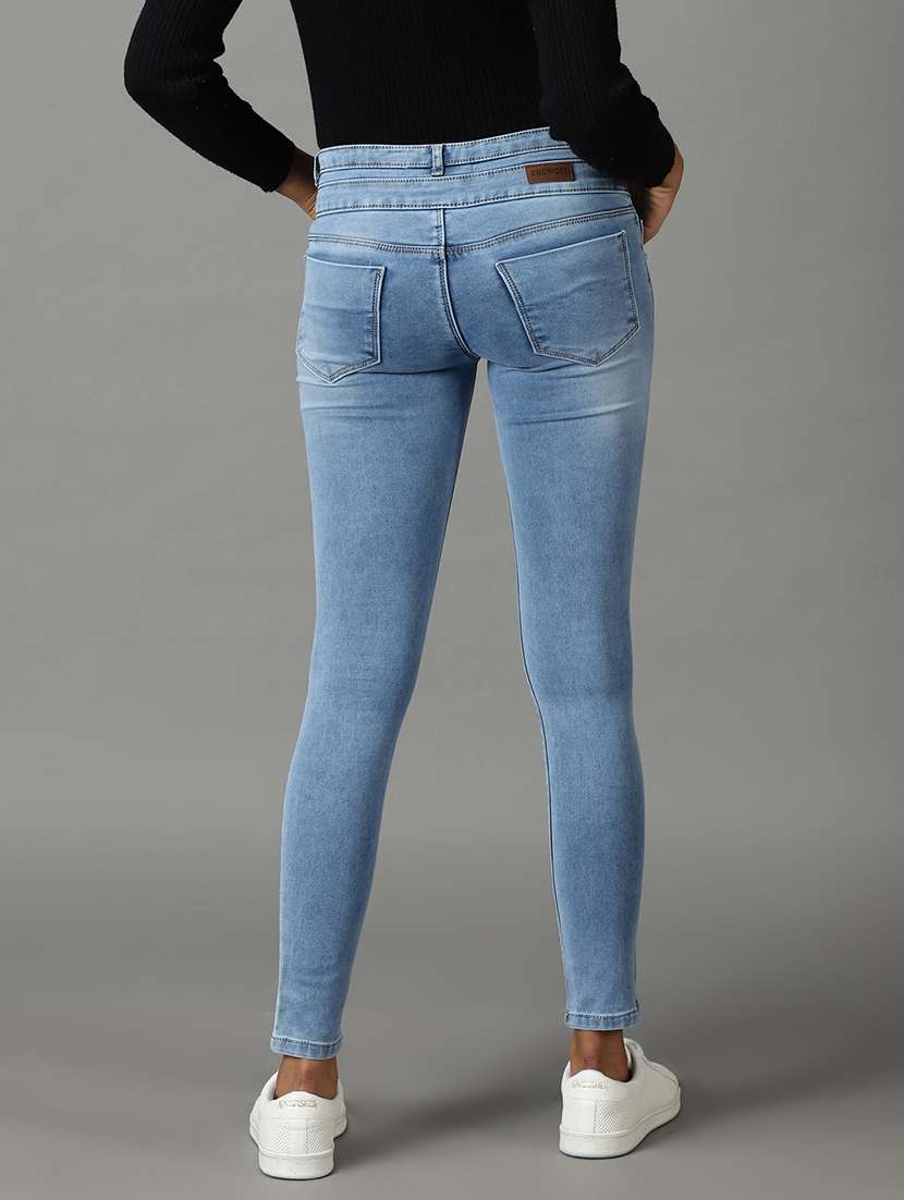 women's plain skinny fit jeans - 19294613 -  Standard Image - 3