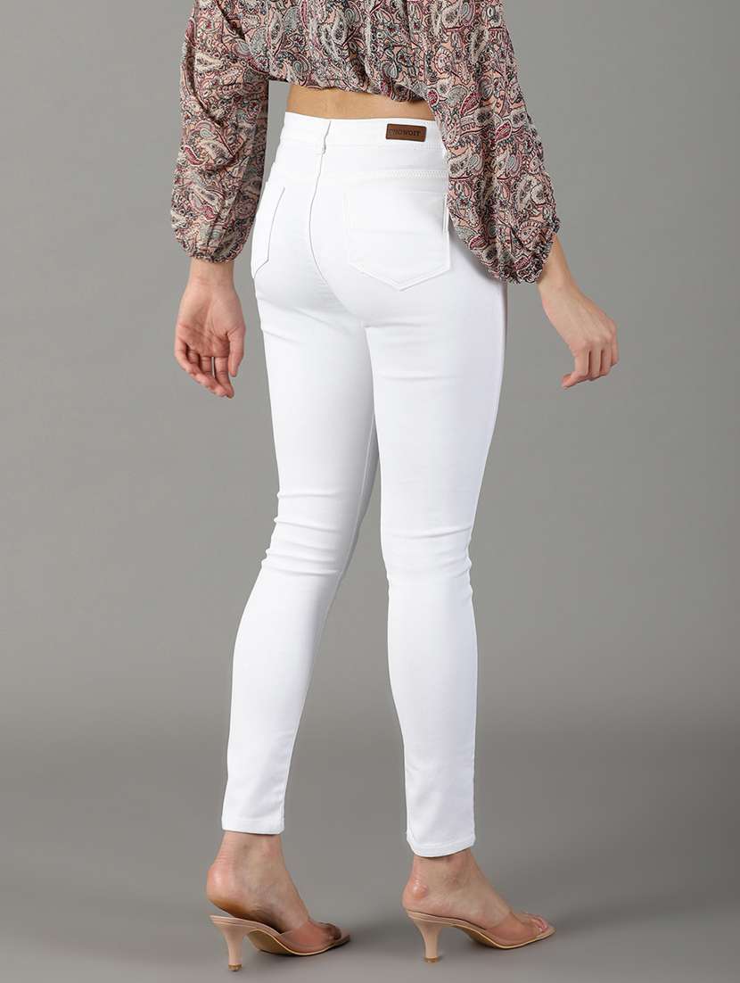 women's plain slim fit jeans - 19294623 -  Standard Image - 3