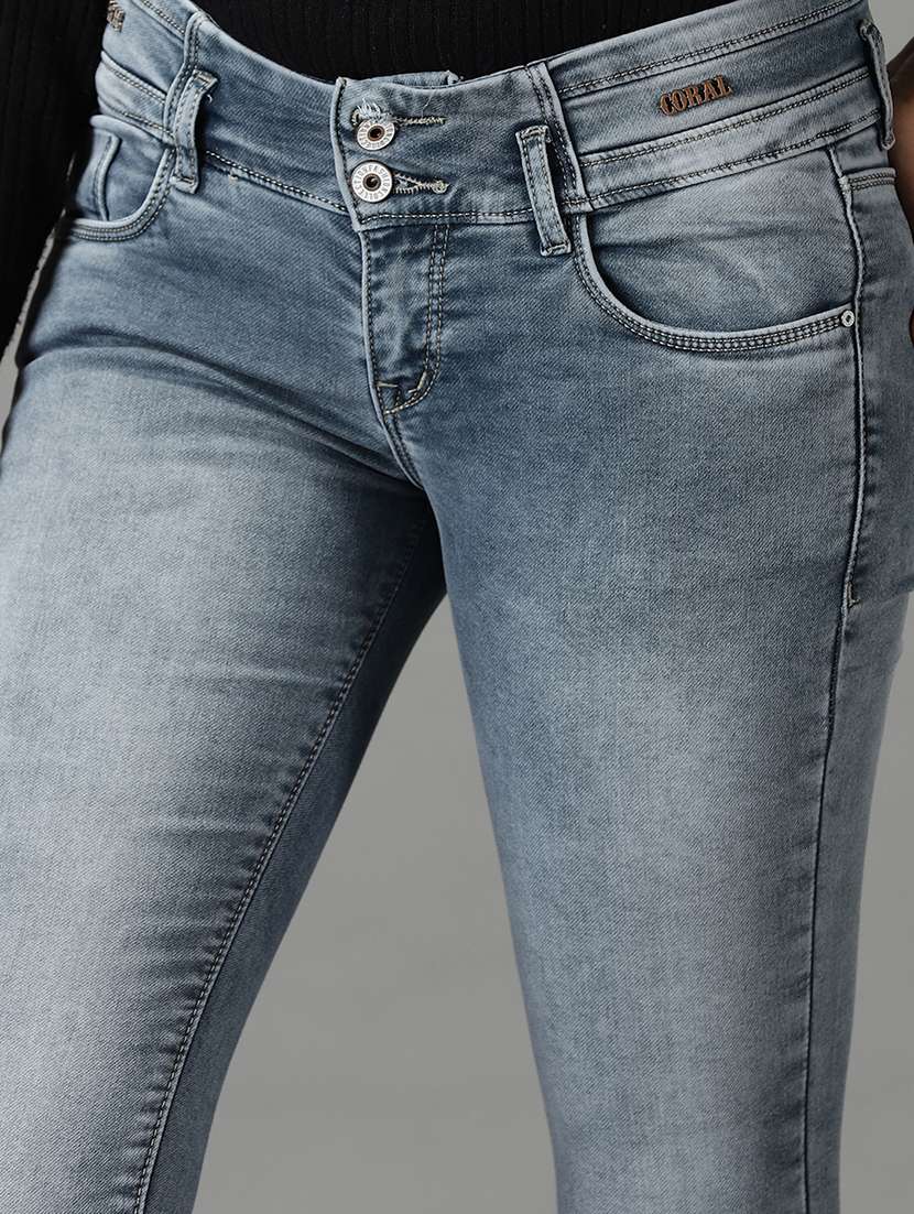 women's plain slim fit jeans - 19294624 -  Standard Image - 5