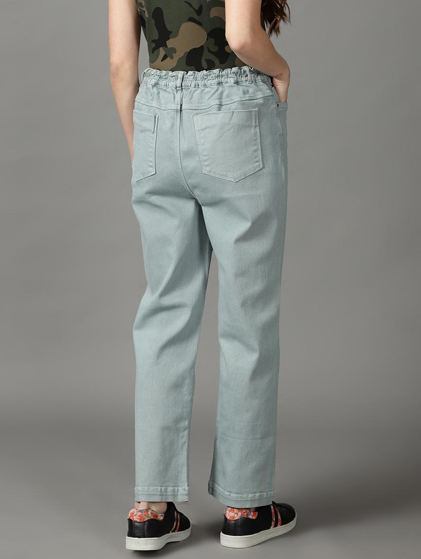 women's plain straight fit jeans - 19294644 - Standard Image - 3