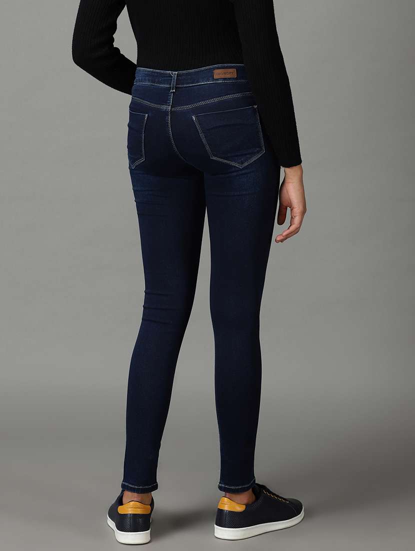 women's plain slim fit jeans - 19294697 -  Standard Image - 3